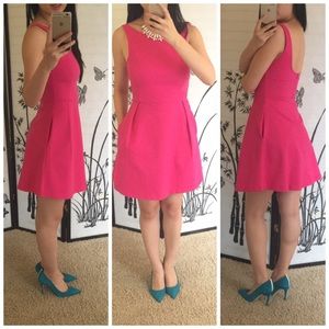 Zara TRF dress, low cut back, side pockets in pink